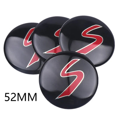 Cache-Moyeu Mini Cooper JCW 52 mm Autocollant 4 Pièces