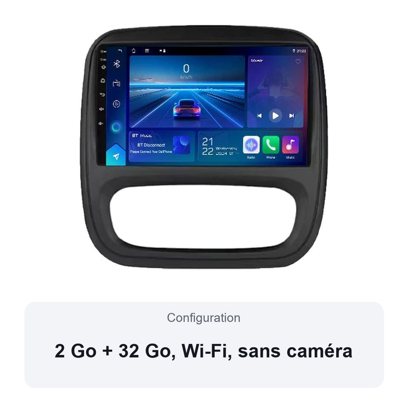 Autoradio Android CarPlay Renault Trafic 3 Opel Vivaro B 2014-2021 9 Pouces