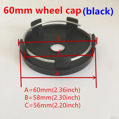 Emblèmes Cache-Moyeux 3D 56mm 60mm 68mm 4 Pièces