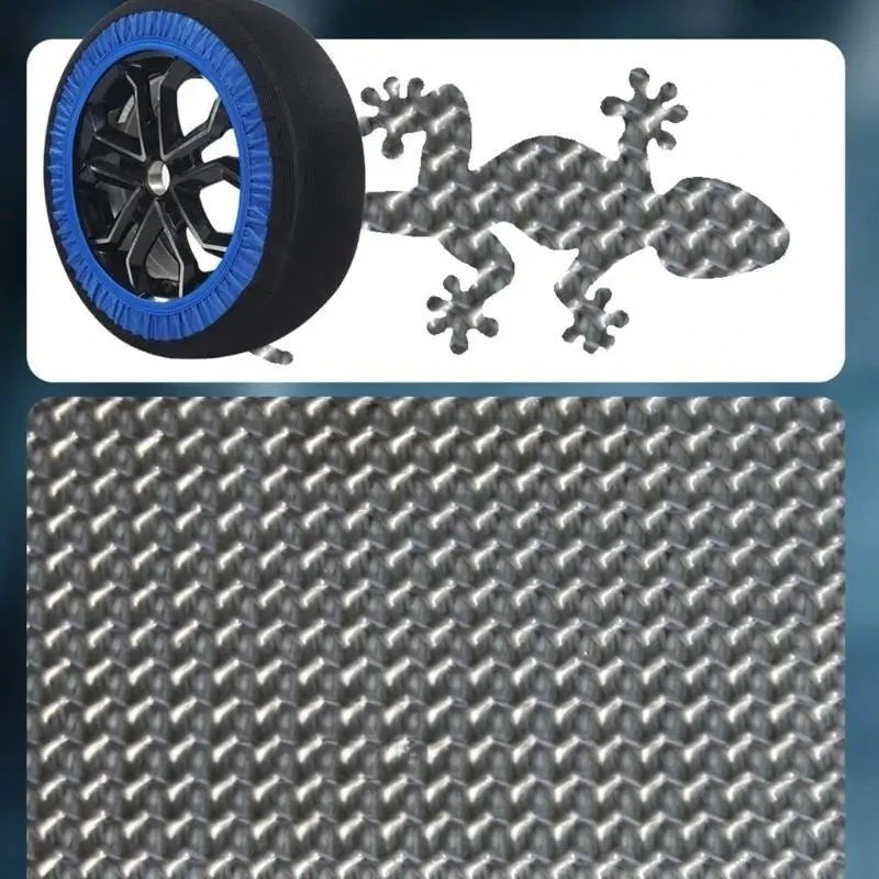 Chaussettes à Neige Voiture Textile Bleues Paire Tailles XS à XXL