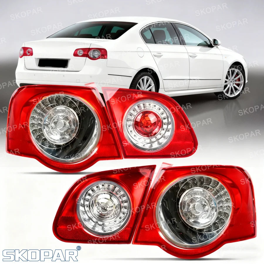 Feux Arrière LED VW Passat B6 2006-2011 4 Pièces Complet