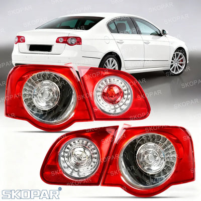 Feux Arrière LED VW Passat B6 2006-2011 4 Pièces Complet