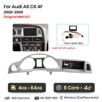 Autoradio Junsun CarPlay Audi A6 C6 4F 2005-2011 — vue en situation