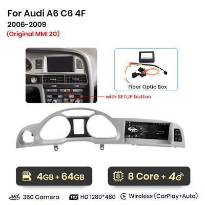 Autoradio Junsun CarPlay Audi A6 C6 4F 2005-2011