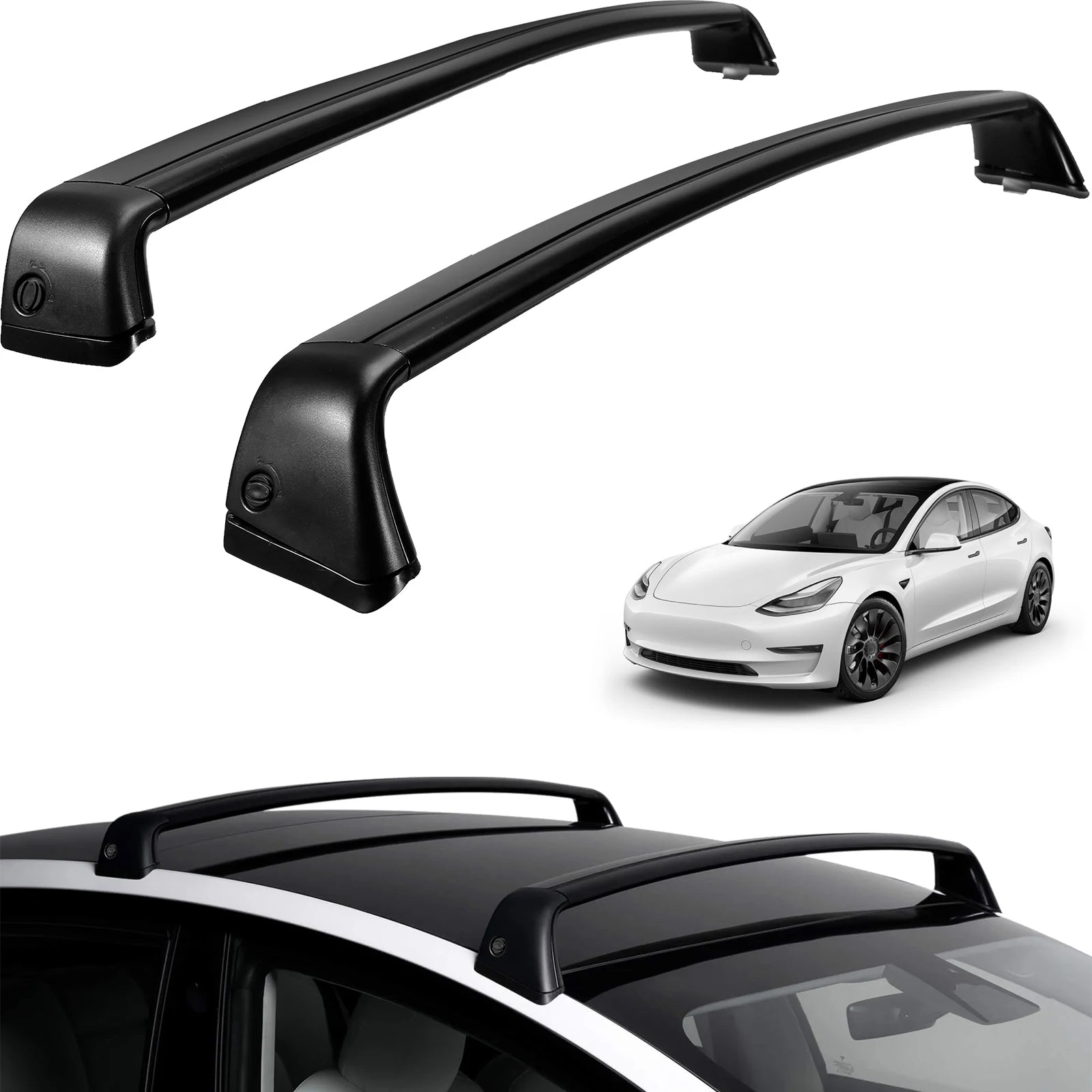 Barres de Toit Tesla Model 3 2017-2023 Noir Mat