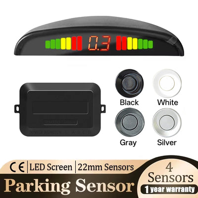 Radar de Recul 4 Capteurs Écran LED Hippcron