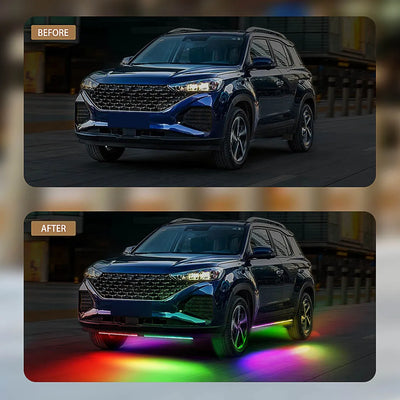 Éclairage d'Ambiance Néon Sous Châssis 6 Bandes RGB