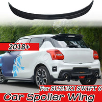 Aileron de Toit Suzuki Swift 6 Sport 2018+ Becquet Arrière de Coffre Noir Brillant ou Aspect Carbone