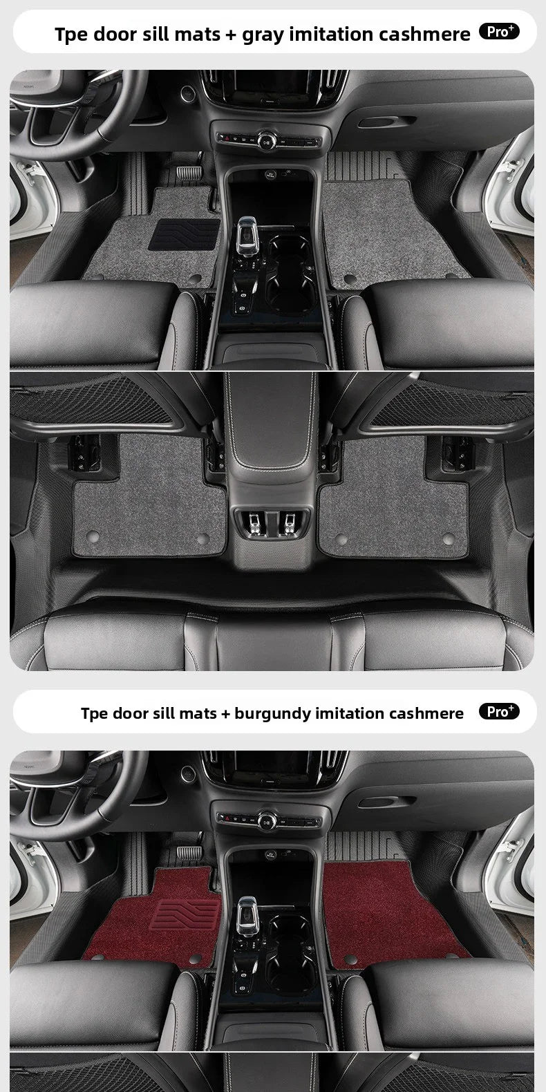 Tapis de Sol TPE Volvo XC60 2009-2026 T8 PHEV Conduite à Gauche Simple ou Double Couche Protection des Seuils