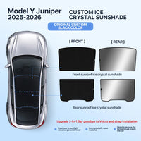 Pare-Soleil de Toit Tesla Model 3 Highland Model Y Juniper Cristal de Glace Noir ou Gris