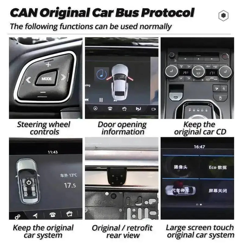 Autoradio Android 13,3 Pouces Land Rover Defender 2020-2024 Écran Tactile CarPlay Sans Fil Android Auto