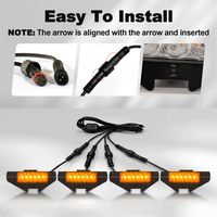 Feux de Calandre LED Nissan Frontier 2021-2024 Ambre 4 Pièces
