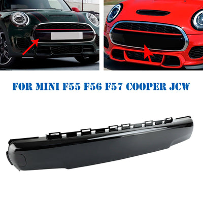 Cache Plaque d'Immatriculation Mini Cooper F56 JCW Noir Brillant