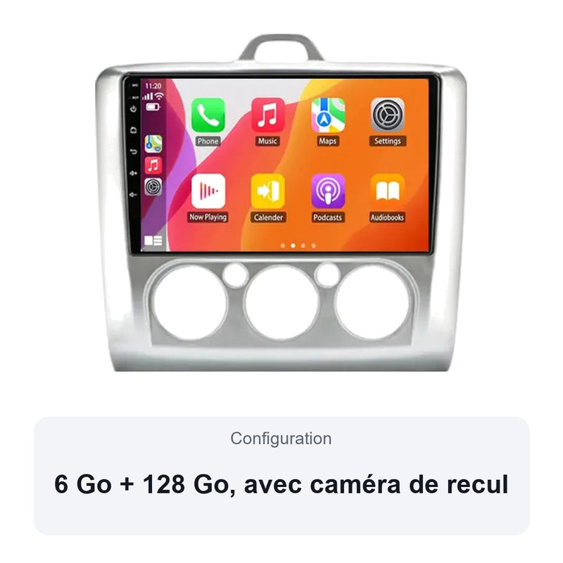 Autoradio CarPlay Ford Focus 2 2004-2011 Android Écran Tactile