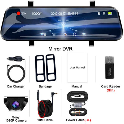 Dashcam E-ACE A37 2.5K Écran Tactile GPS WiFi