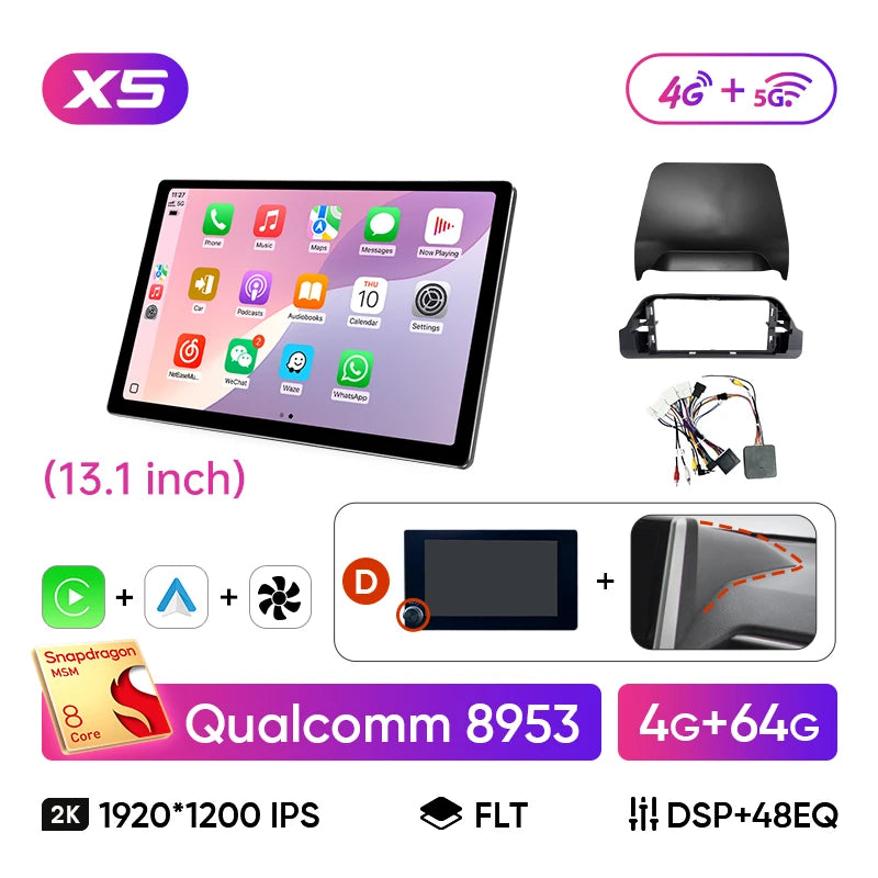 Autoradio Ainavi Android 13 Écran 13,1 Pouces Toyota RAV4 XA50 2019-2025 CarPlay Sans Fil 2K