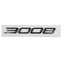 Logo Peugeot 2008, 3008, 4008 et 5008 en ABS 3D, Emblème Chiffres de Coffre 2023-2025, Noir Brillant, Gris Foncé ou Chrome