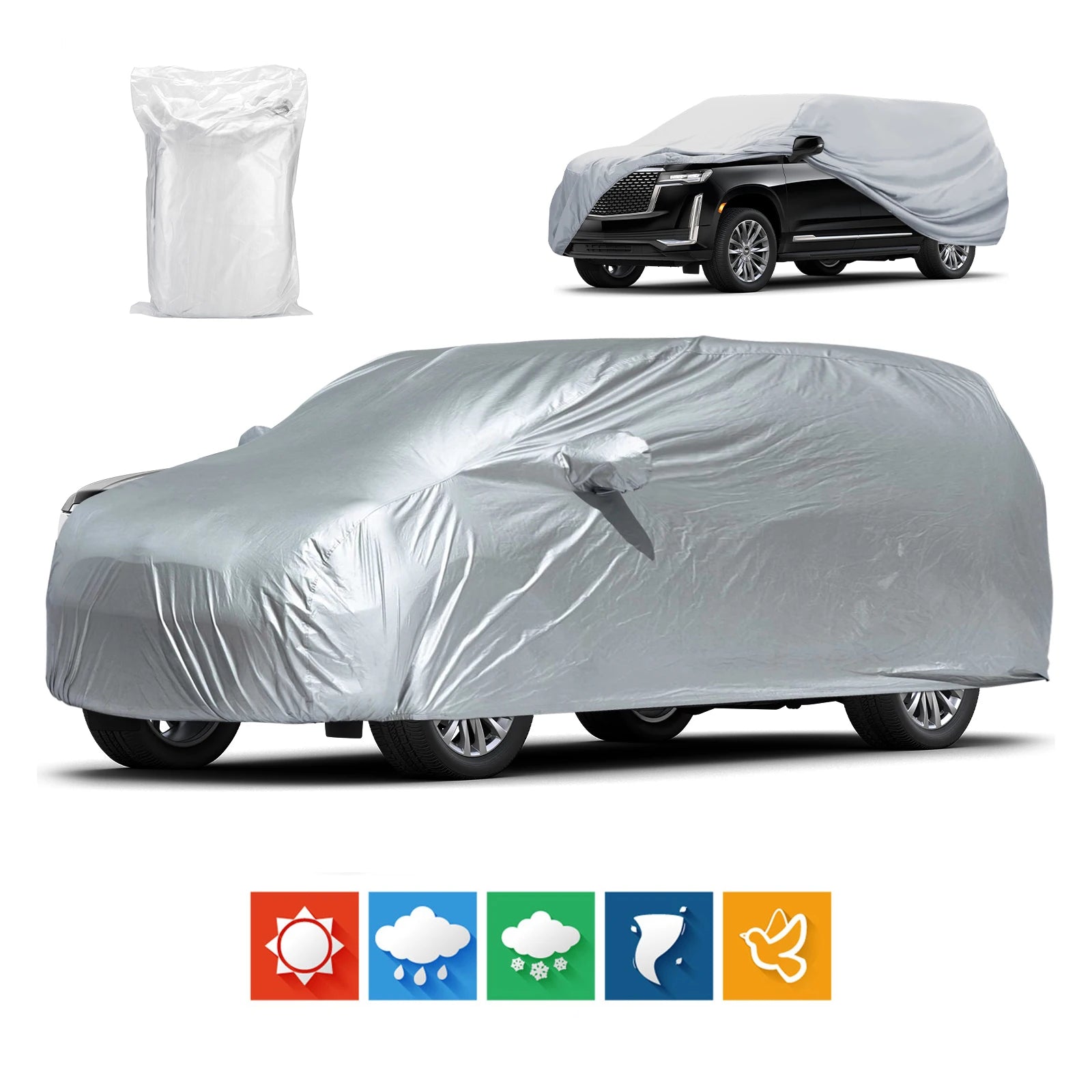Housse de Protection Voiture Universelle SUV Berline Étanche Anti-UV