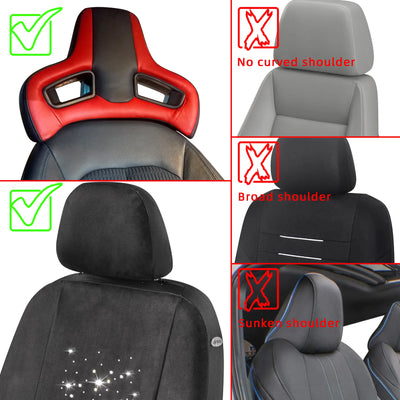 Appui-Tête Baquet Sport Universel Cuir PVC 1 Pièce