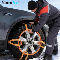 Chaussettes à Neige Voiture Antidérapantes Bandes Réfléchissantes et Boucles de Traction