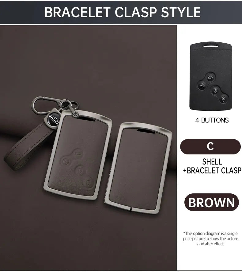 Coque de Clé Renault Alliage de Zinc Mégane 2 Mégane 3 Clio Scénic Captur Laguna Fluence Koleos Duster