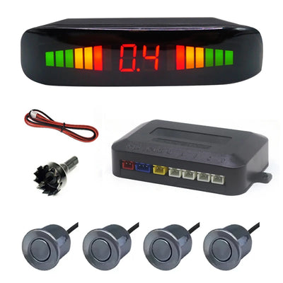 Radar de Recul 4 Capteurs 22 mm Écran LED Rétroéclairé