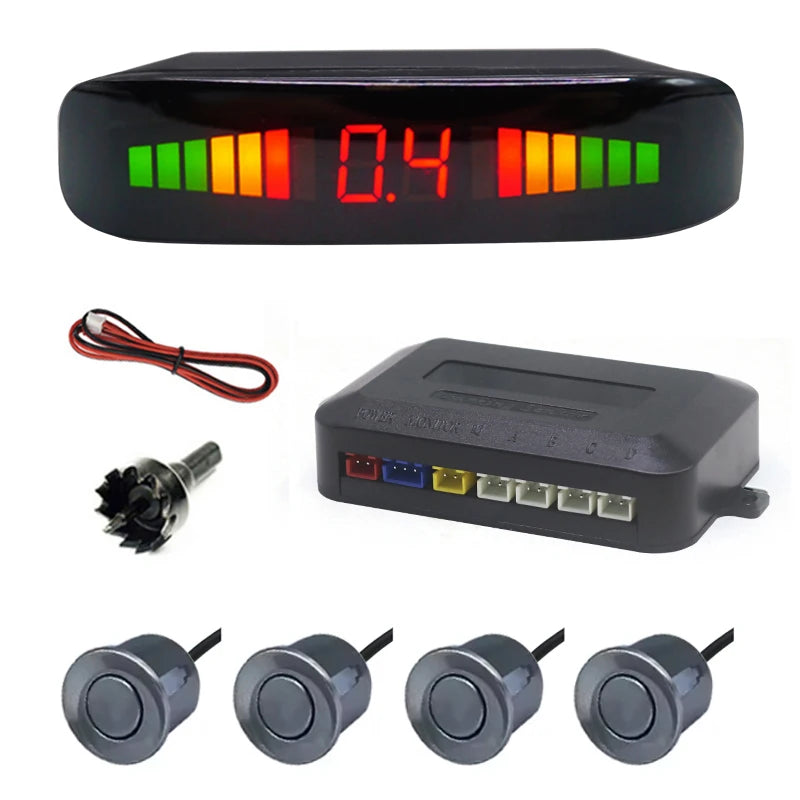 Radar de Recul 4 Capteurs 22 mm Écran LED Rétroéclairé