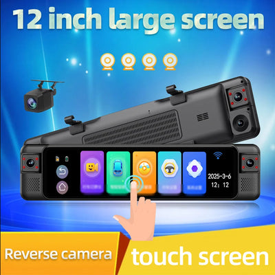 Dashcam Miroir 12 Pouces 4 Canaux 4K ADAS