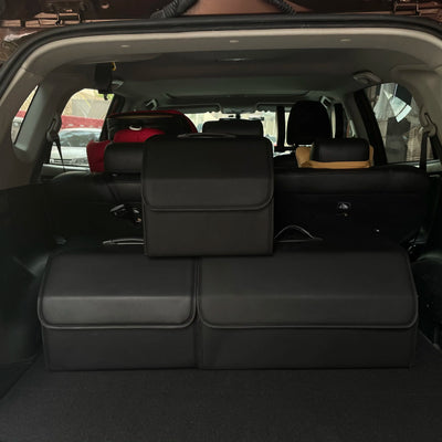 Boîte de Rangement de Coffre Voiture Cuir PU Pliable