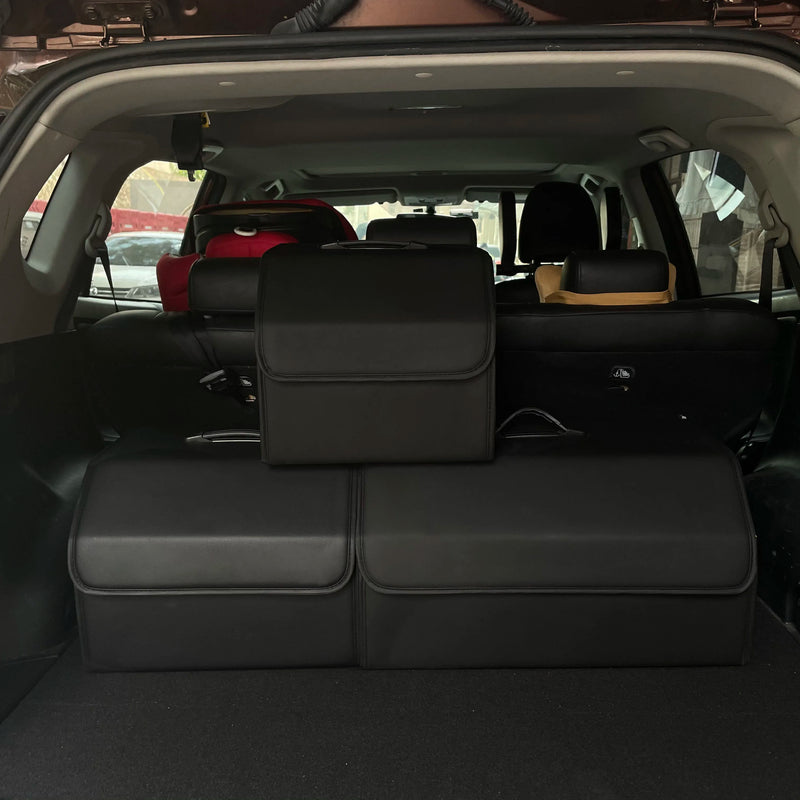 Foldable PU Leather Car Trunk Organizer Box