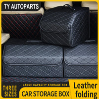 Foldable Leather Car Trunk Organizer