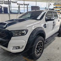 Élargisseurs d'Ailes Ford Ranger T6 T7 2012-2018 Style Poche 9 Pouces Noir Mat, Jeu de 6 Pièces