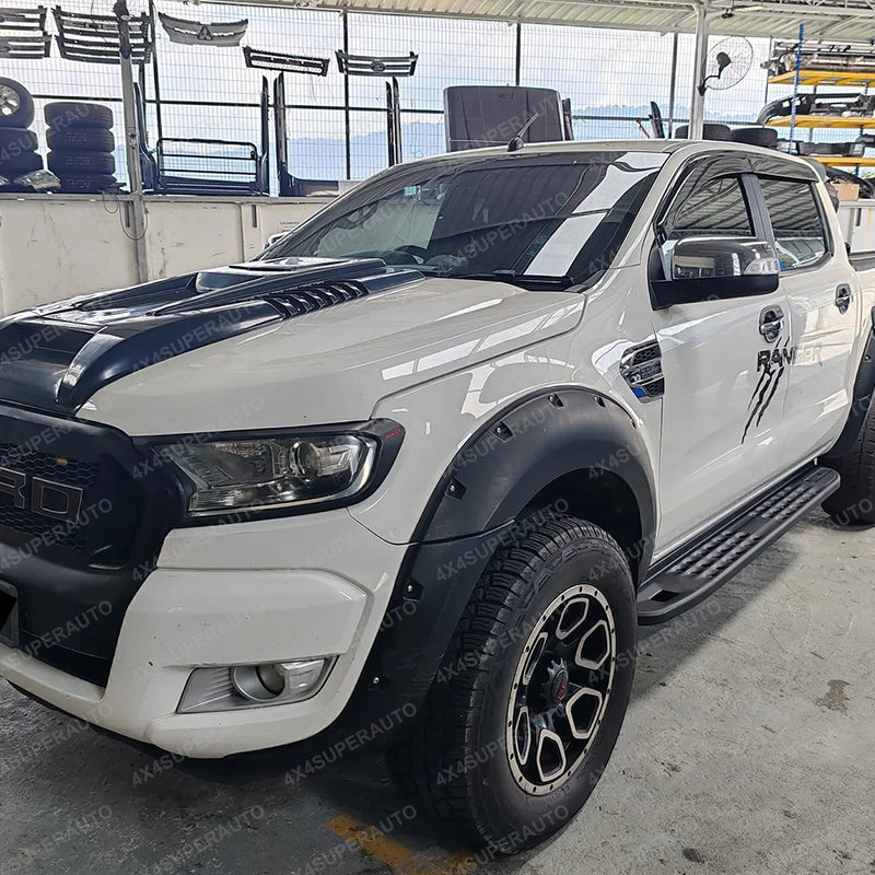 Élargisseurs d'Ailes Ford Ranger T6 T7 2012-2018 Style Poche 9 Pouces Noir Mat, Jeu de 6 Pièces