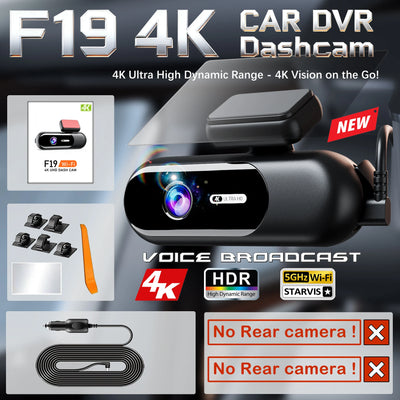 Dashcam 4K Avant et Arrière Wi-Fi Mode Parking