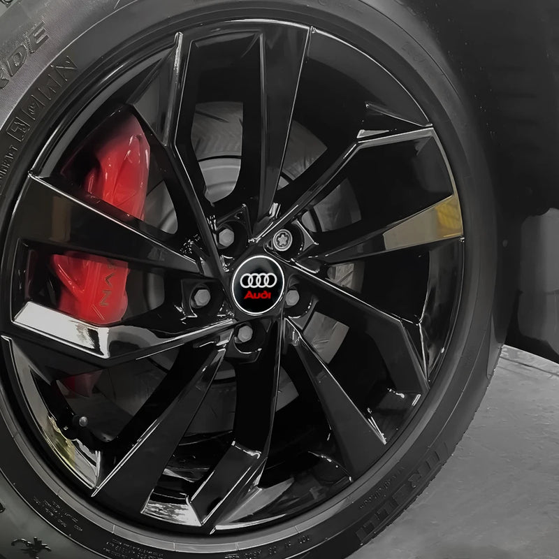 Cache-Moyeux Audi A3 A4 Q5 S line RS 60mm — gros plan