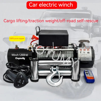 Treuil Électrique 3000 lbs 12V 24V 48V 60V