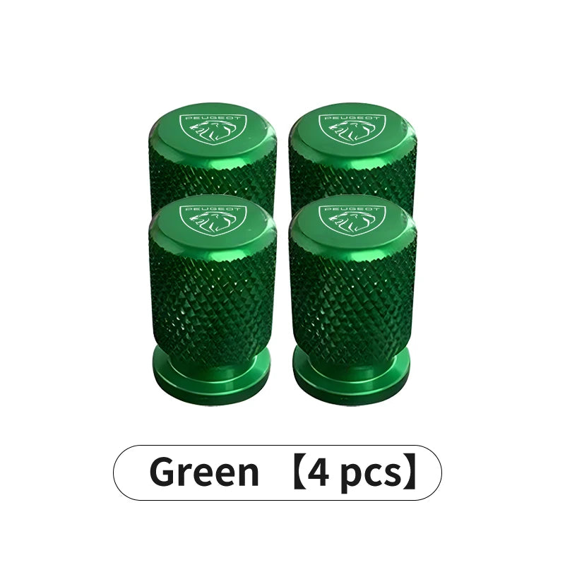 Bouchons de Valve Peugeot 208, 2008, 308, 3008, 5008, 508, Aluminium Anodisé, Lot de 4, 7 Couleurs
