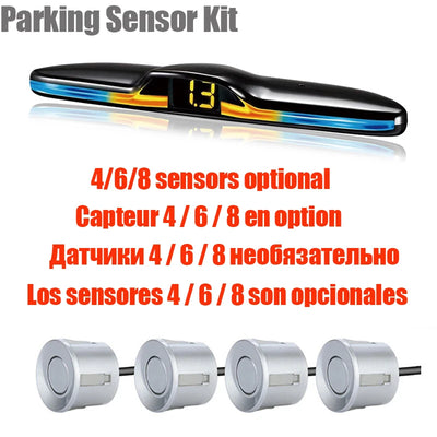 Radar de Recul Risingon Écran LED 4 à 8 Capteurs