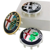 Cache-Moyeux Alfa Romeo 58 mm Lot de 4 Centres de Roue Logo pour Giulietta MiTo Giulia 159 147 156 166 Stelvio Brera