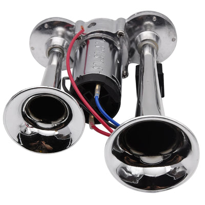 Klaxon à Air Double Trompette Compresseur 12V Universel