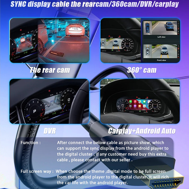 Tableau de Bord Numérique LCD Audi A6 A7 C7 2012-2018 — vue d'ensemble