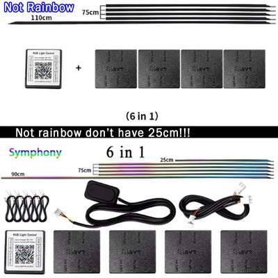 Kit Éclairage d'Ambiance LED Acrylique 18 en 1 Voiture