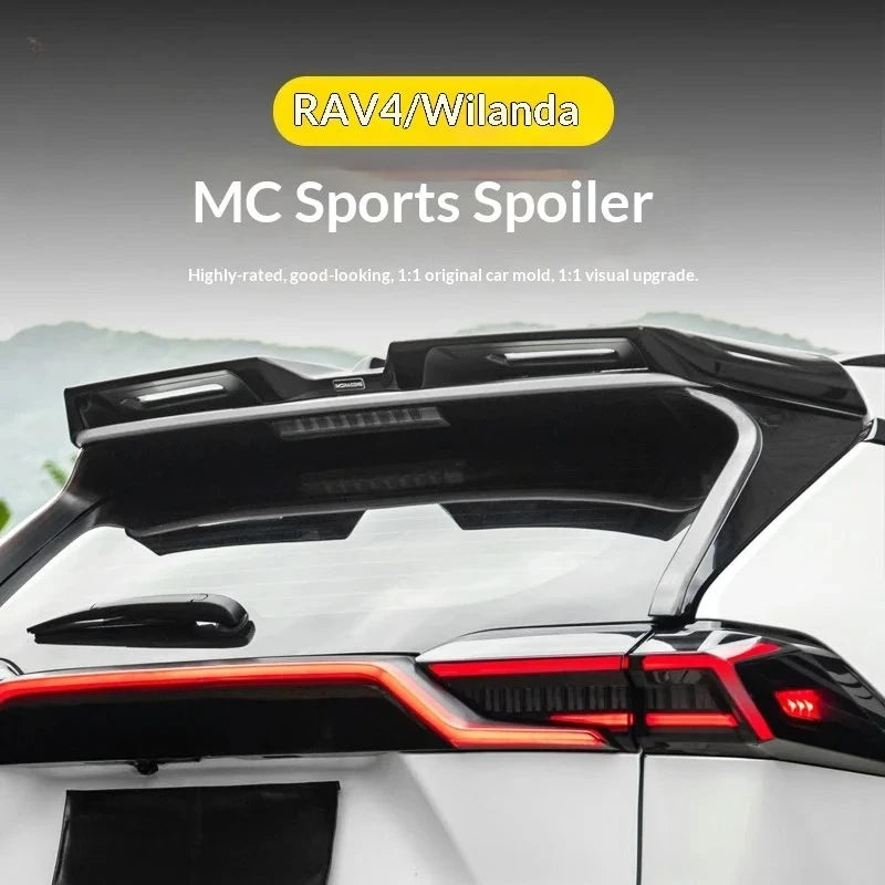 Becquet de Toit Toyota RAV4 2020-2025 Style MC Sport en ABS Noir Brillant, Blanc Nacré ou Aspect Carbone