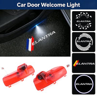 Projecteur Porte Hyundai Elantra 2008-2015, Lumière de Bienvenue LED, Lot de 2, 7 Motifs
