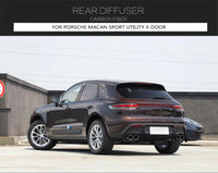Lèvre de Diffuseur Arrière Carbone Porsche Macan 2022-2023 Base T S GTS
