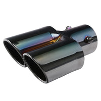 Embout d'Échappement Double Sortie Universel Inox 304 Entrée 63 mm