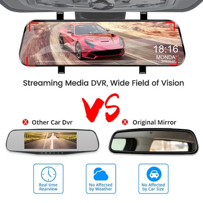 Dashcam Double Caméra 1080P Écran Tactile 10 Pouces