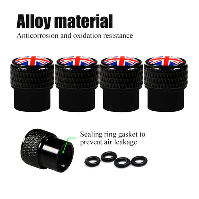 Bouchons de Valve Universels Alliage Aluminium Anti-Poussière