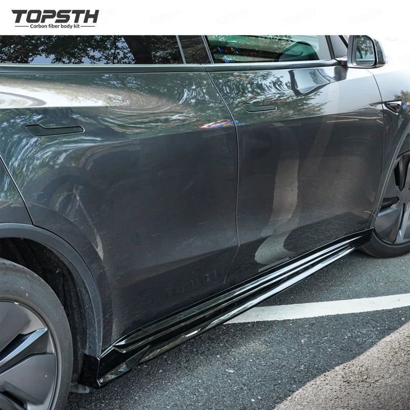 Kit carrosserie sport en ABS pour Tesla Model Y Juniper 2025+ – Pare-chocs avant, jupes latérales et diffuseur arrière