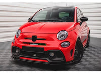 Calandre Centrale Fiat 500 Abarth 595 2016+ Fibre de Carbone Tricolore Noir ou Rouge